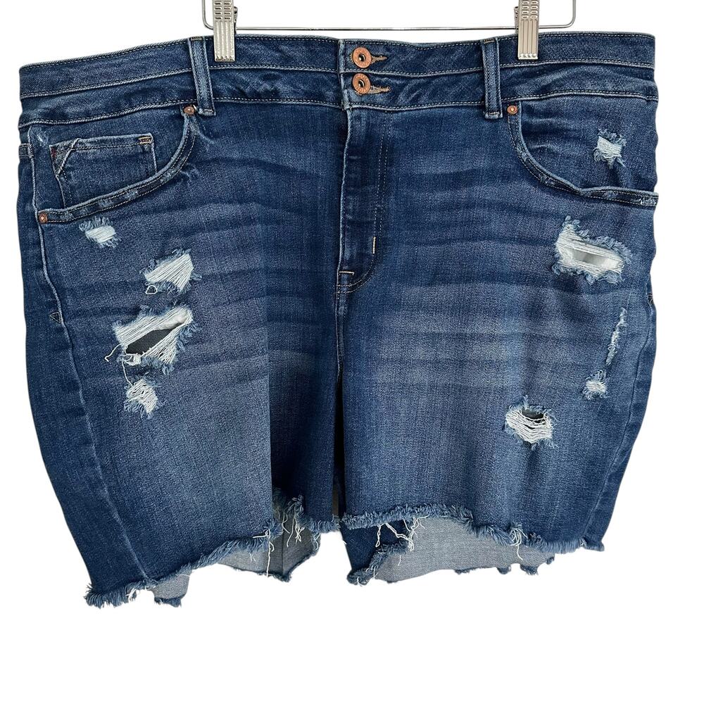 Edgely Women's Plus Size Denim Shorts 22W Distressed Stretch Casual Jean‎ Shorts